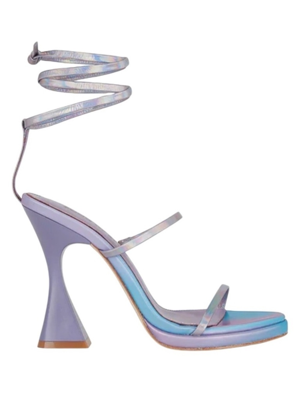 NWOT Revolve Song of Style Leather Penelope Heels Purple Size 8 Retail $188.00